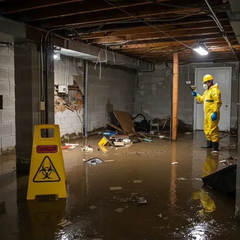 Flooded Basement Electrical Hazard in American Fork, UT Property